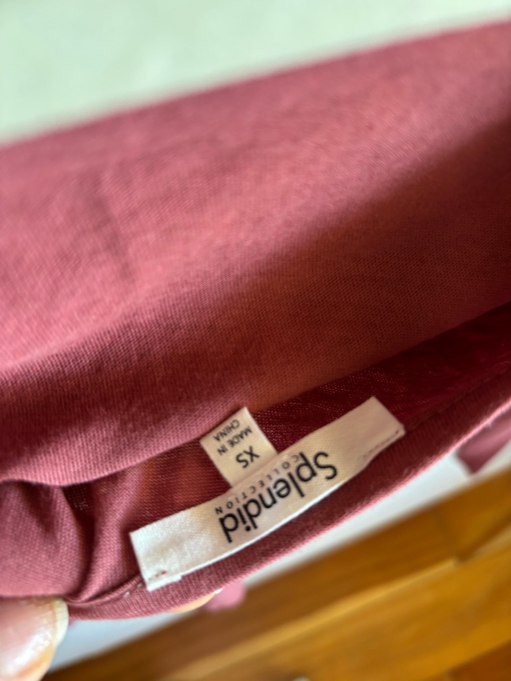 Splendid Long Sleeve Scoop Neck Top - Dusty Rose - Picture 2 of 9